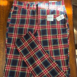 Old Navy High Rise Plaid Pants